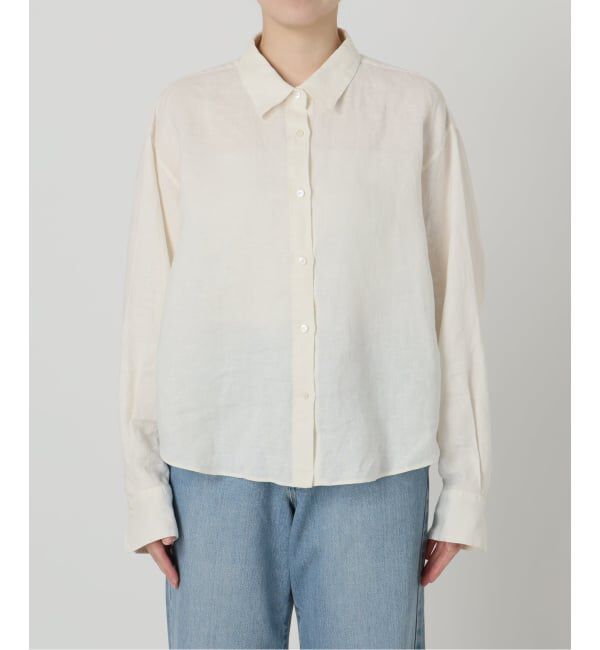 IENA「《予約》リネンワイドショートシャツ」|シャツ・ブラウス|
