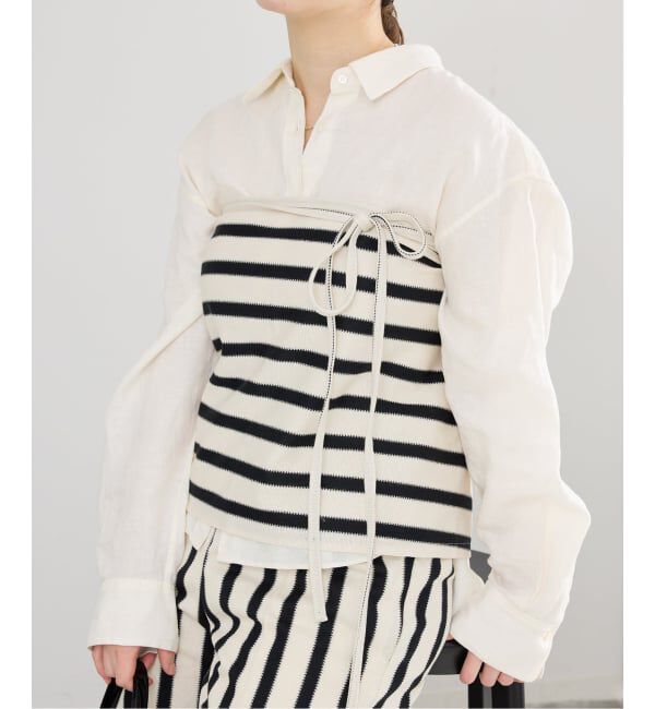 IENA「《予約》リネンワイドショートシャツ」|シャツ・ブラウス|