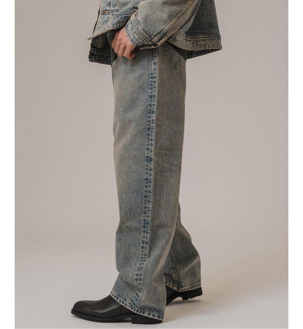 EDIFICE「Lee for BOUCLE 別注 カウボーイバギーパンツ フェード」|デニム|
