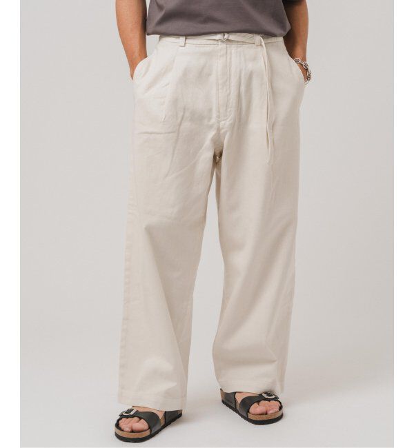 EDIFICE「LE JEAN(ルジーン) デニム ベルテッド トラウザー」|デニム|ナチュラル