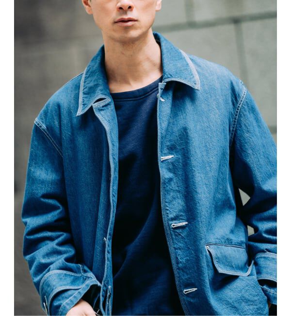 EDIFICE「MACKINTOSH(マッキントッシュ) 別注 HUMBIE デニム SHORT SL(ウォッシュ)」|デニムジャケット|