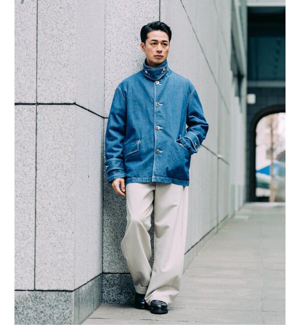 EDIFICE「MACKINTOSH(マッキントッシュ) 別注 HUMBIE デニム SHORT SL(ウォッシュ)」|デニムジャケット|