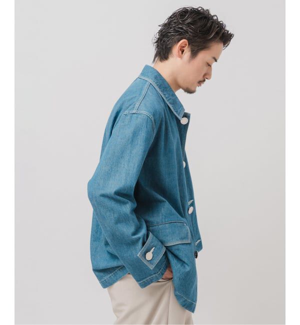 EDIFICE「MACKINTOSH(マッキントッシュ) 別注 HUMBIE デニム SHORT SL(ウォッシュ)」|デニムジャケット|