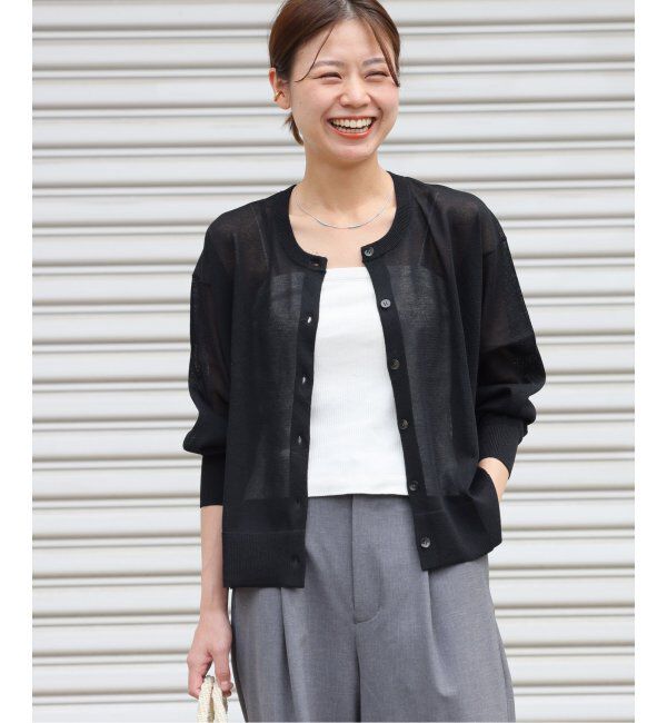 JOURNAL STANDARD relume「《追加3》ウォッシャブルクロップドカーディガン」|カーディガン|ブラック