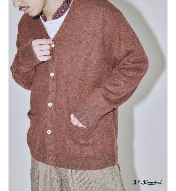 J.S.Homestead「J.S.Homestead / アルパカ 混 ヘザー カーディガン」|カーディガン|