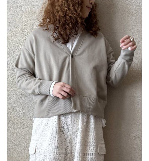 journal standard luxe「【SOIL】 FRENCH TERRY V-NECK 1 BUTTON CD」|カーディガン|ベージュ
