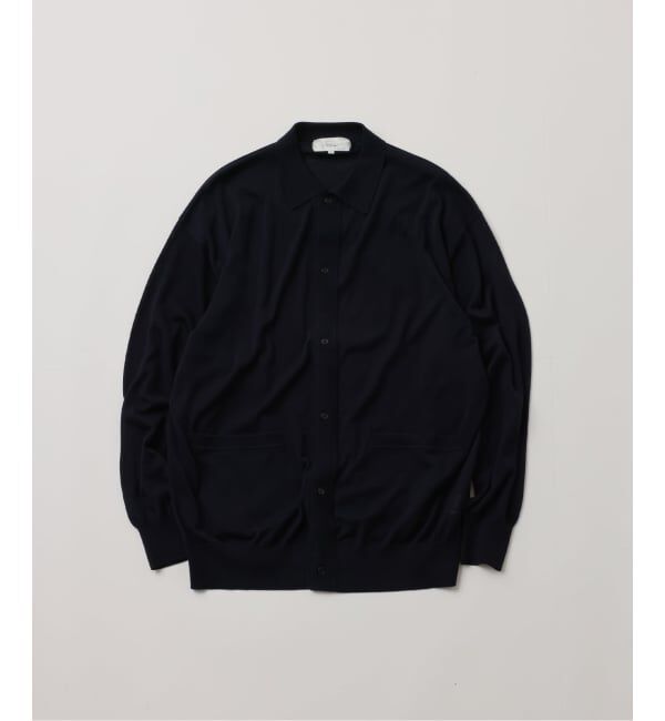 JOURNAL STANDARD「《予約》【FOLL / フォル】washable wool knit shirt」|ニット・セーター|ネイビー