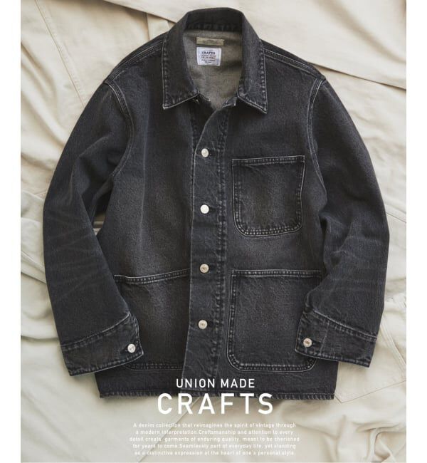JOURNAL STANDARD relume「クラフトデニム 13.5oz カバーオール」|デニムジャケット|ブラック A