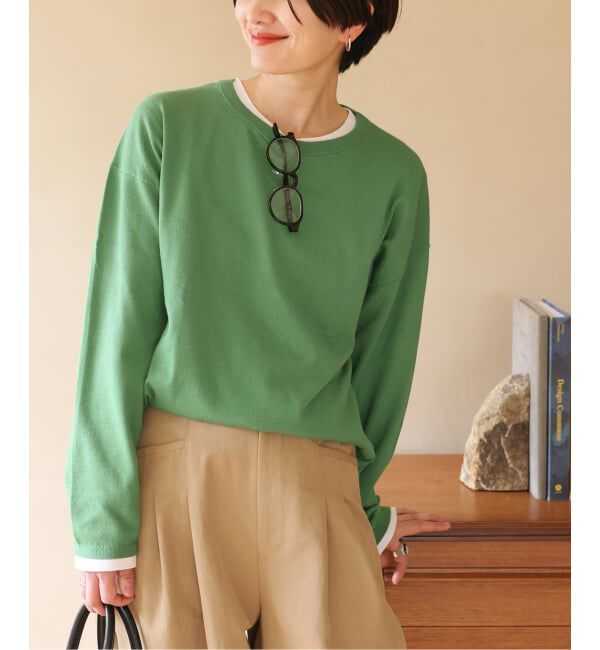 JOURNAL STANDARD relume「《追加 / 新色 / 2枚セット》3WAYレイヤードプルオーバー」|ニット・セーター|グリーン