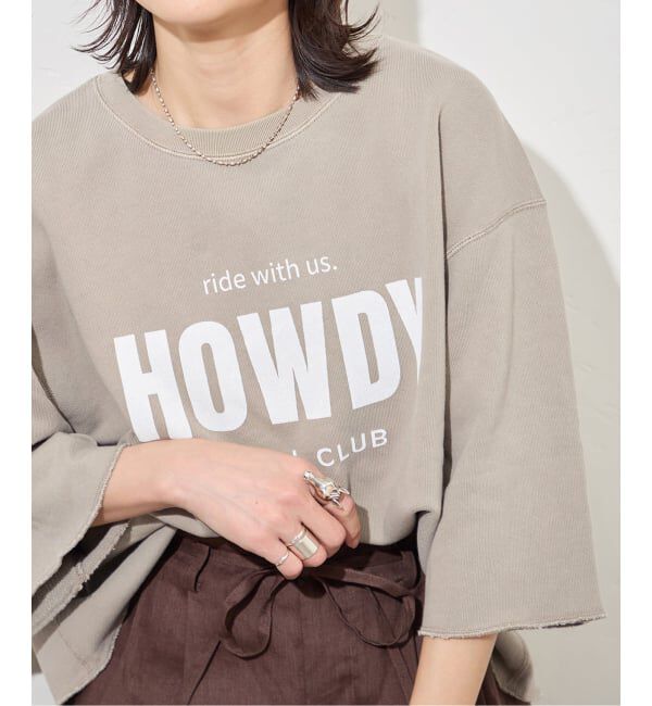 JOURNAL STANDARD「《予約》HOWDY ハーフスリーブスウェット」|スウェット・ジャージ|ベージュ