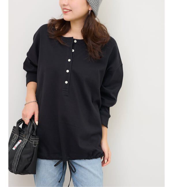 JOURNAL STANDARD relume「《WEB限定追加予約2》オーバーサイズヘンリーネック」|Tシャツ・カットソー|ブラック