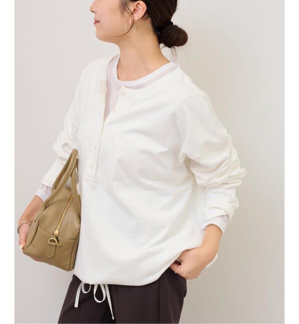 JOURNAL STANDARD relume「《WEB限定追加予約2》オーバーサイズヘンリーネック」|Tシャツ・カットソー|ホワイト