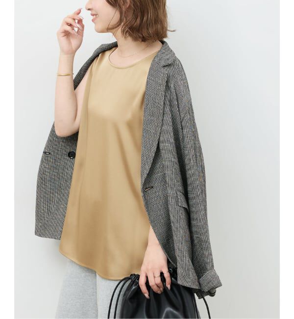 JOURNAL STANDARD relume「《予約》サテンノースリーブブラウス」|シャツ・ブラウス|ベージュ