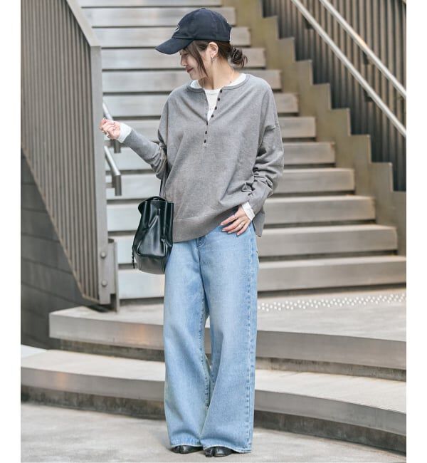 JOURNAL STANDARD「《予約》コットンシルクミックス2WAYヘンリー」|ニット・セーター|