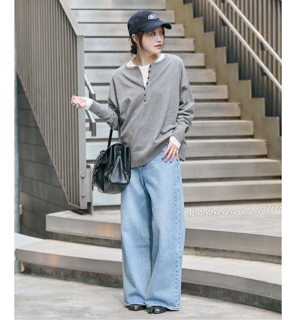 JOURNAL STANDARD「《予約》コットンシルクミックス2WAYヘンリー」|ニット・セーター|