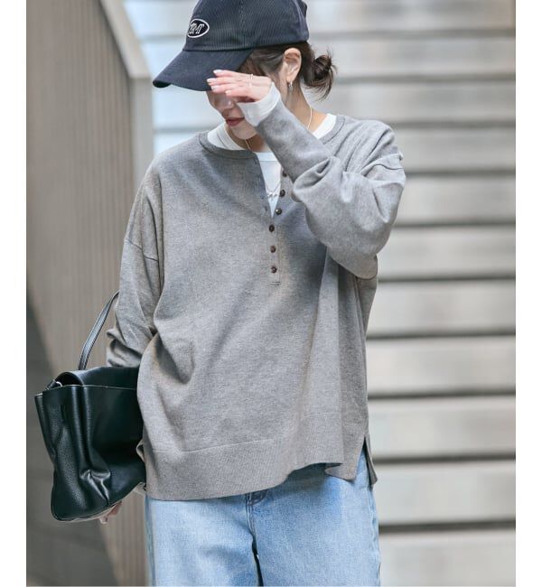 JOURNAL STANDARD「《予約》コットンシルクミックス2WAYヘンリー」|ニット・セーター|