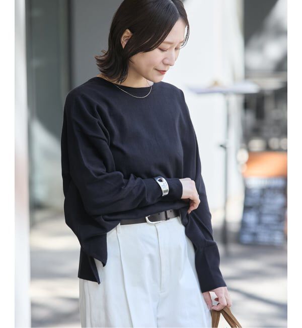 JOURNAL STANDARD「《予約》コットンシルクミックス2WAYヘンリー」|ニット・セーター|ネイビー