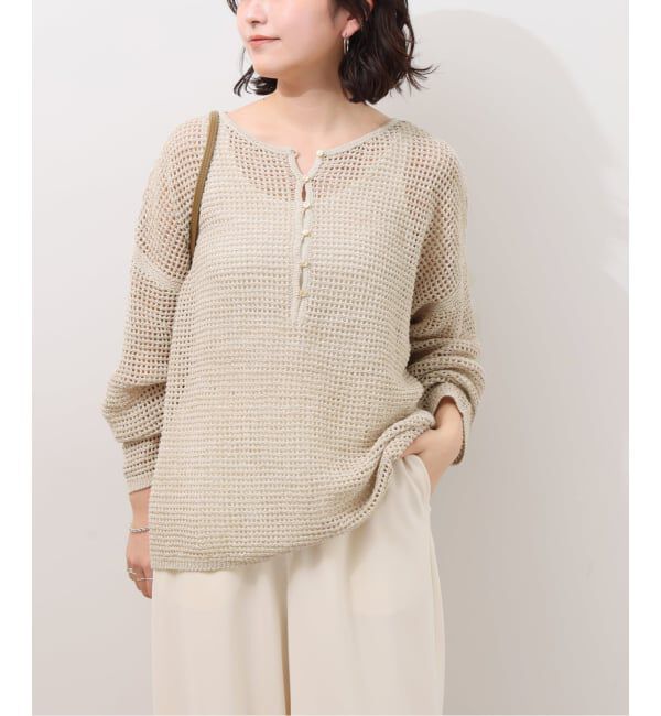 JOURNAL STANDARD relume「《予約》ミックスメッシュ2WAYヘンリープルオーバー」|ニット・セーター|