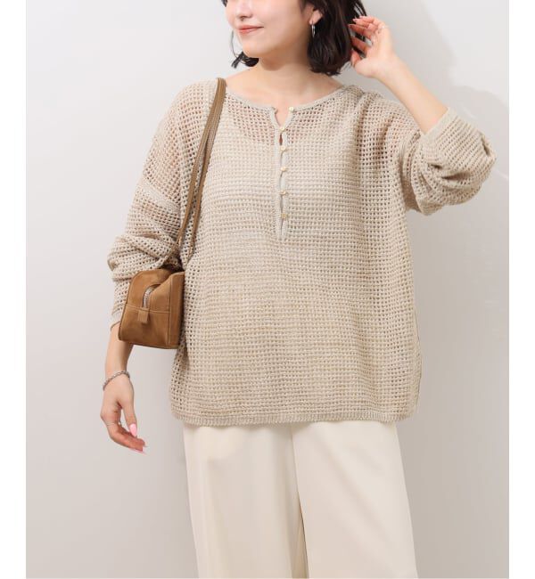 JOURNAL STANDARD relume「《予約》ミックスメッシュ2WAYヘンリープルオーバー」|ニット・セーター|