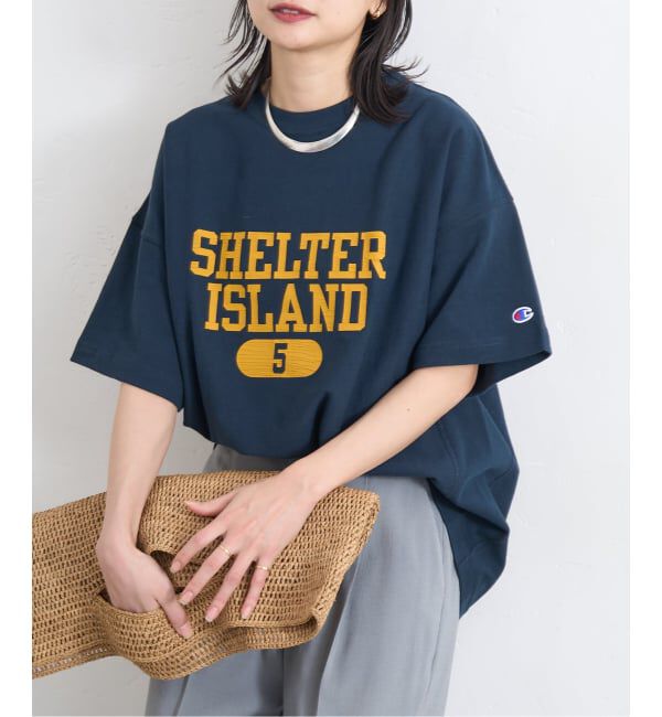 JOURNAL STANDARD「《予約》別注【CHAMPION/チャンピオン】 for JS RW9.4oz T-SHIRT」|Tシャツ・カットソー|ネイビー