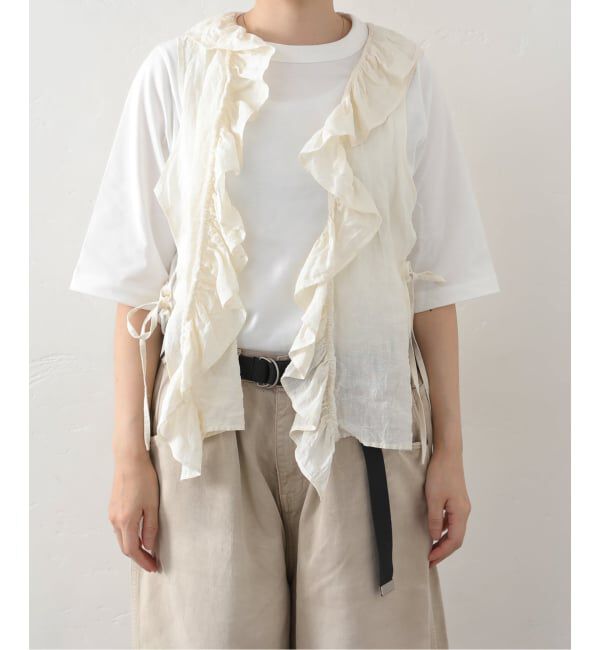 journal standard luxe「《予約》リネンワッシャー フリルジレ」|シャツ・ブラウス|