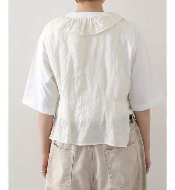 journal standard luxe「《予約》リネンワッシャー フリルジレ」|シャツ・ブラウス|