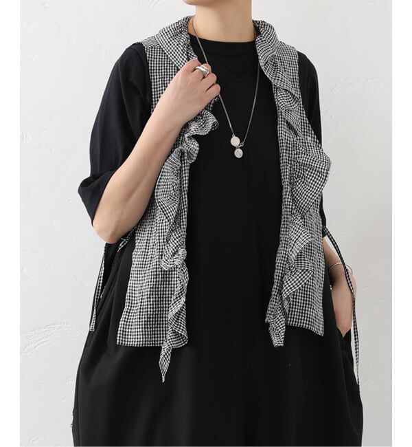 journal standard luxe「《予約》リネンワッシャー フリルジレ」|シャツ・ブラウス|