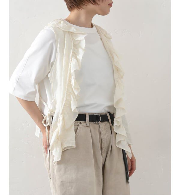 journal standard luxe「《予約》リネンワッシャー フリルジレ」|シャツ・ブラウス|