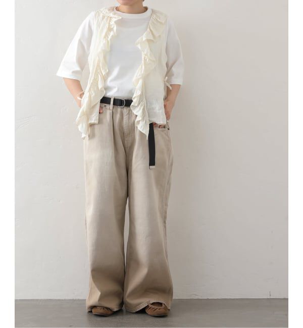 journal standard luxe「《予約》リネンワッシャー フリルジレ」|シャツ・ブラウス|