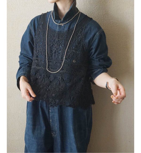 journal standard luxe「《追加予約》レースMIXノースリーブブラウス」|シャツ・ブラウス|