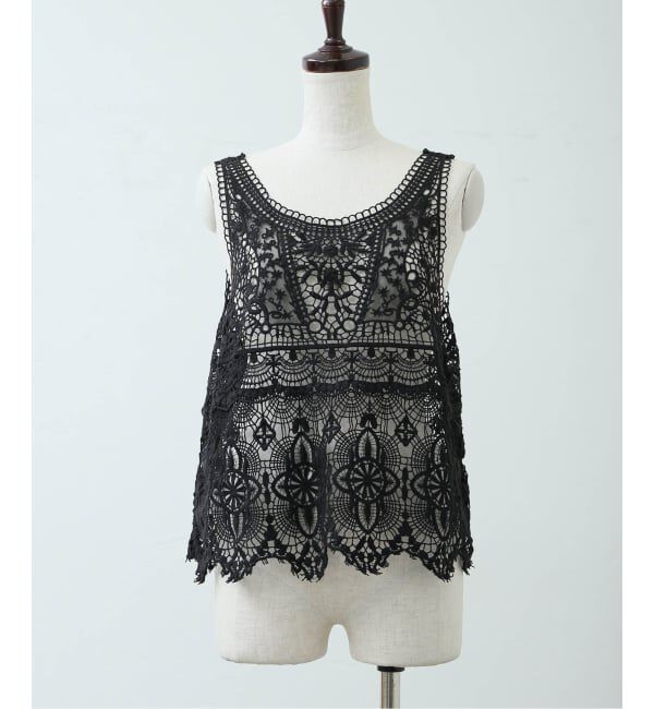 journal standard luxe「《追加予約》レースMIXノースリーブブラウス」|シャツ・ブラウス|