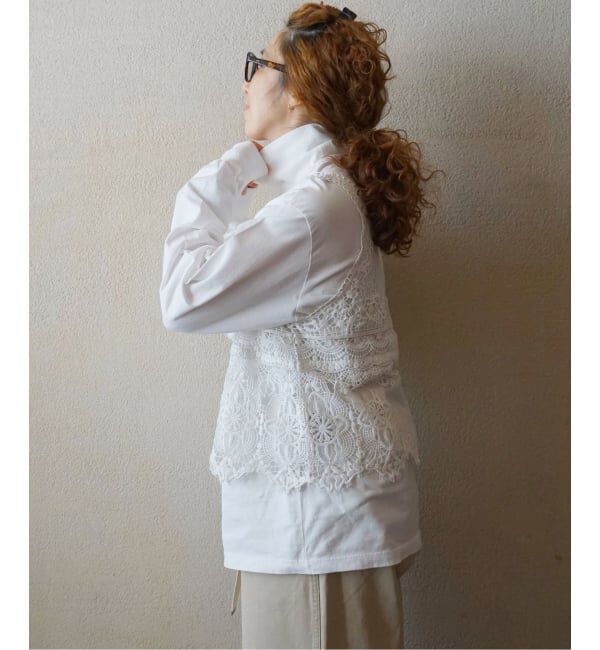 journal standard luxe「《追加予約》レースMIXノースリーブブラウス」|シャツ・ブラウス|
