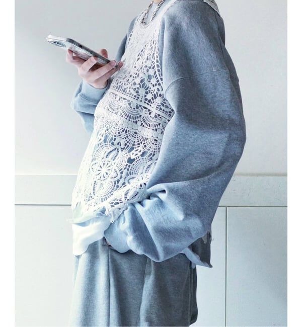 journal standard luxe「《追加予約》レースMIXノースリーブブラウス」|シャツ・ブラウス|