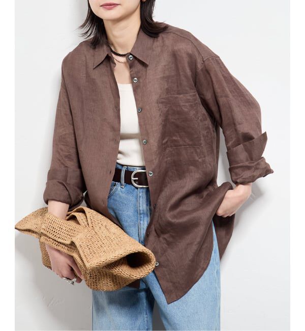 JOURNAL STANDARD「《追加予約2》ゼフィールリネン2WAYシャツ」|シャツ・ブラウス|