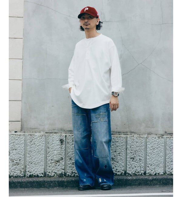 JOURNAL STANDARD relume「《予約》スリーピング ヘンリーネック ロングスリーブ」|Tシャツ・カットソー|