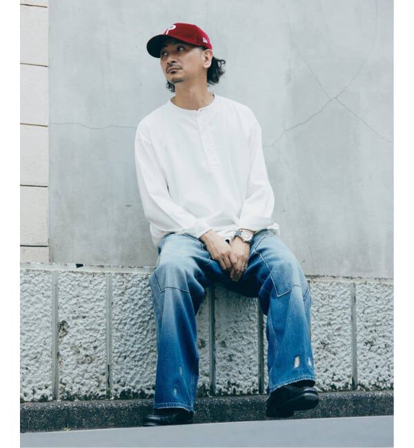 JOURNAL STANDARD relume「《予約》スリーピング ヘンリーネック ロングスリーブ」|Tシャツ・カットソー|