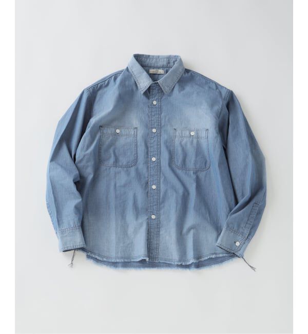 JOURNAL STANDARD relume「《予約》シャンブレー アンカット フリンジ シャツ」|シャツ・ブラウス|