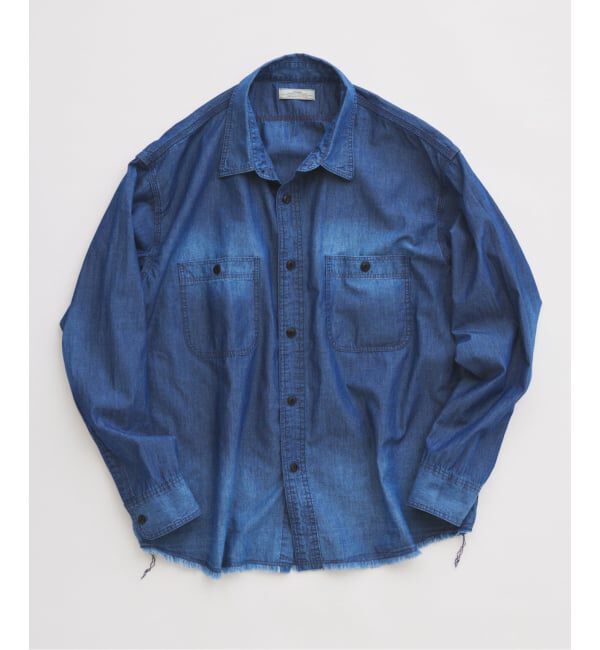 JOURNAL STANDARD relume「《予約》シャンブレー アンカット フリンジ シャツ」|シャツ・ブラウス|