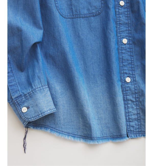 JOURNAL STANDARD relume「《予約》シャンブレー アンカット フリンジ シャツ」|シャツ・ブラウス|
