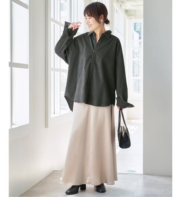 Spick and Span「《追加》コットンコーデュロイルーズシャツ」|シャツ・ブラウス|