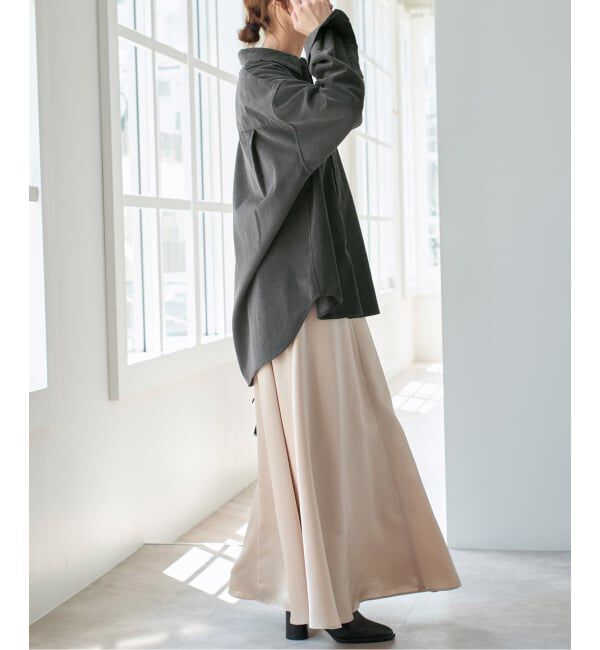 Spick and Span「《追加》コットンコーデュロイルーズシャツ」|シャツ・ブラウス|