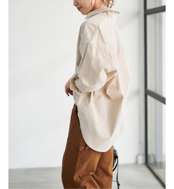 Spick and Span「《追加》コットンコーデュロイルーズシャツ」|シャツ・ブラウス|