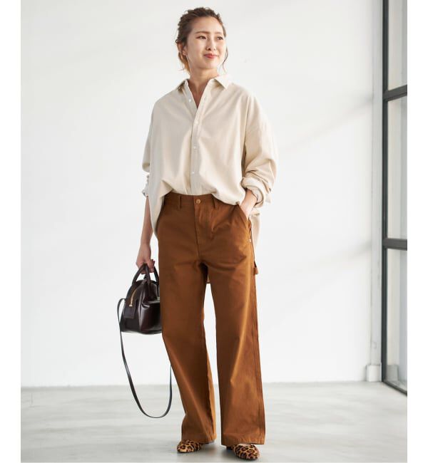 Spick and Span「《追加》コットンコーデュロイルーズシャツ」|シャツ・ブラウス|