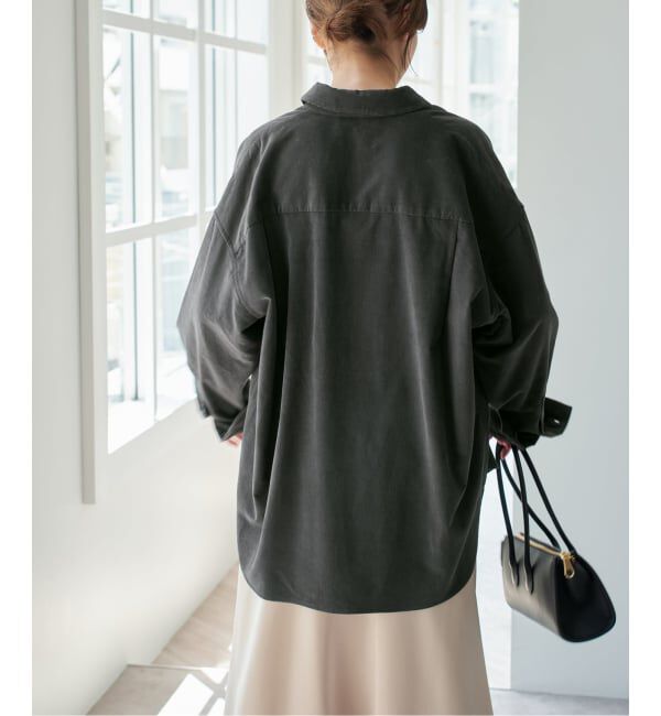 Spick and Span「《追加》コットンコーデュロイルーズシャツ」|シャツ・ブラウス|