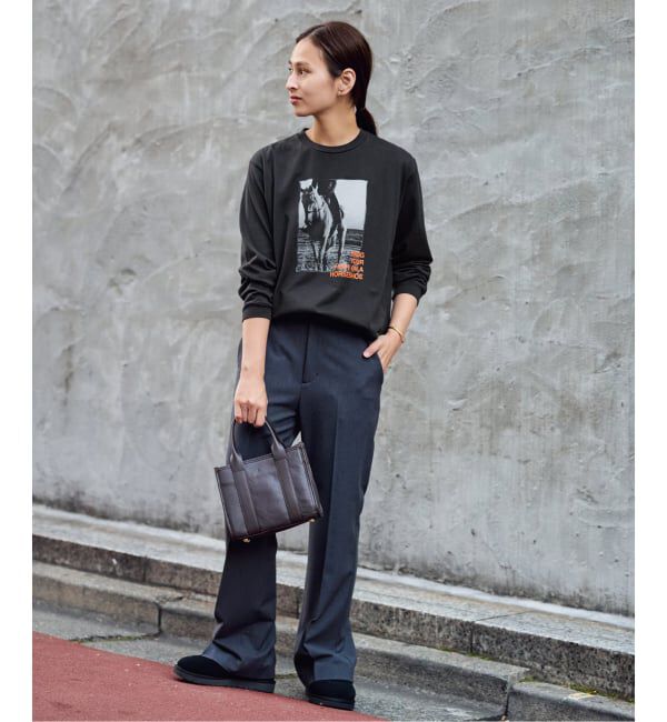 FRAMeWORK「ホースフォトロングTシャツ」|Tシャツ・カットソー|