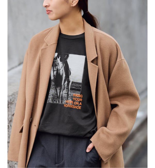 FRAMeWORK「ホースフォトロングTシャツ」|Tシャツ・カットソー|