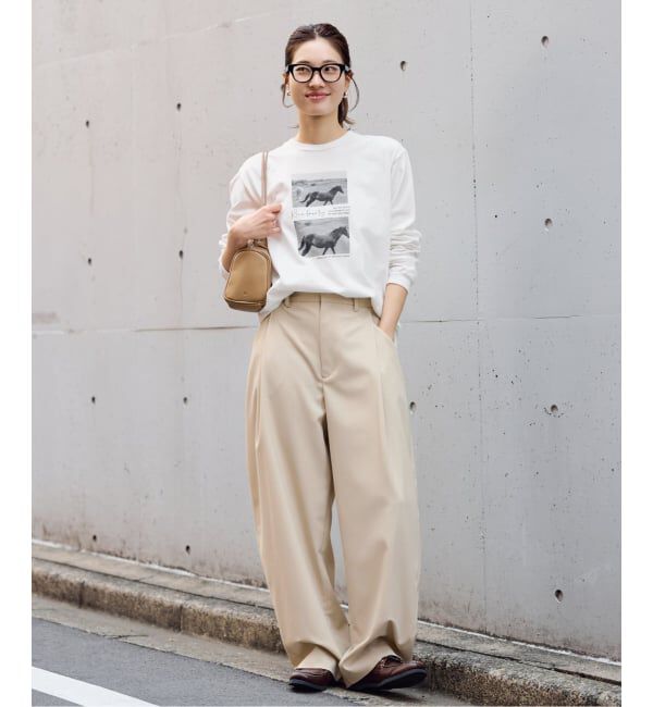 FRAMeWORK「ホースフォトロングTシャツ」|Tシャツ・カットソー|