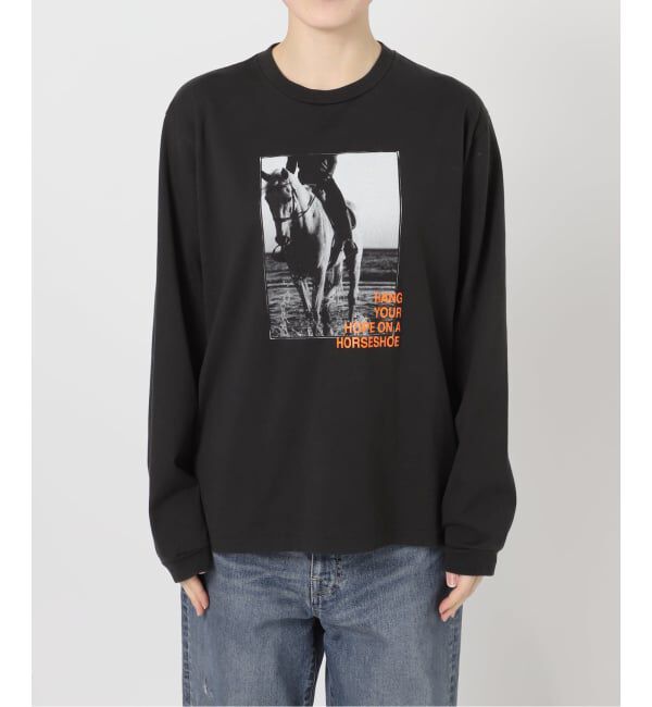 FRAMeWORK「ホースフォトロングTシャツ」|Tシャツ・カットソー|