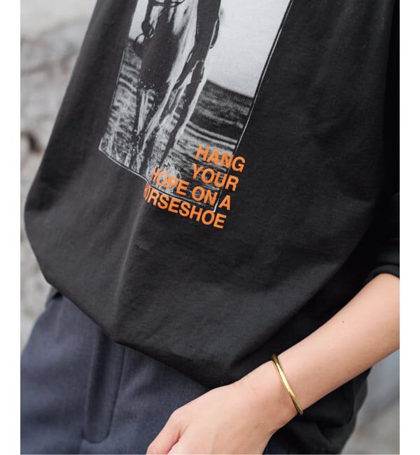 FRAMeWORK「ホースフォトロングTシャツ」|Tシャツ・カットソー|