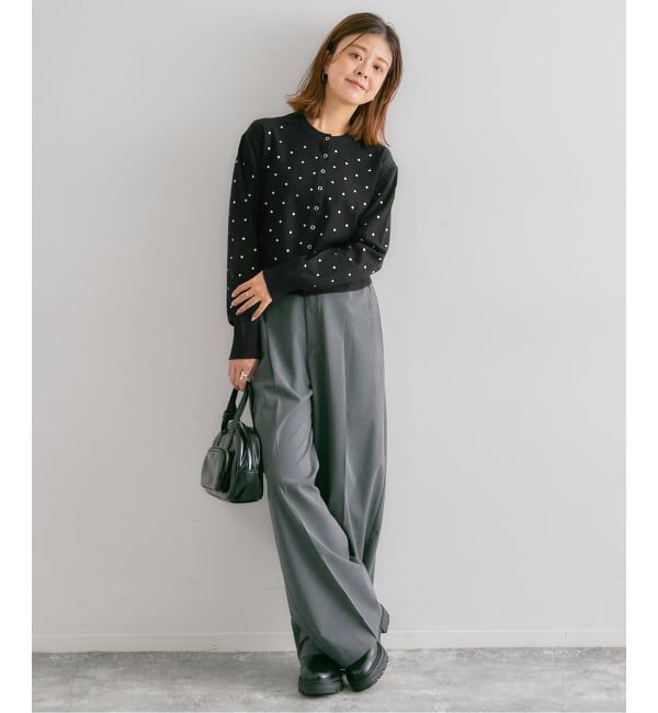 U by SPICK&SPAN「ビジューニットカーデ」|カーディガン|